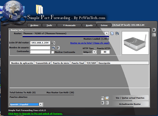 captura Simple Port Forwarding