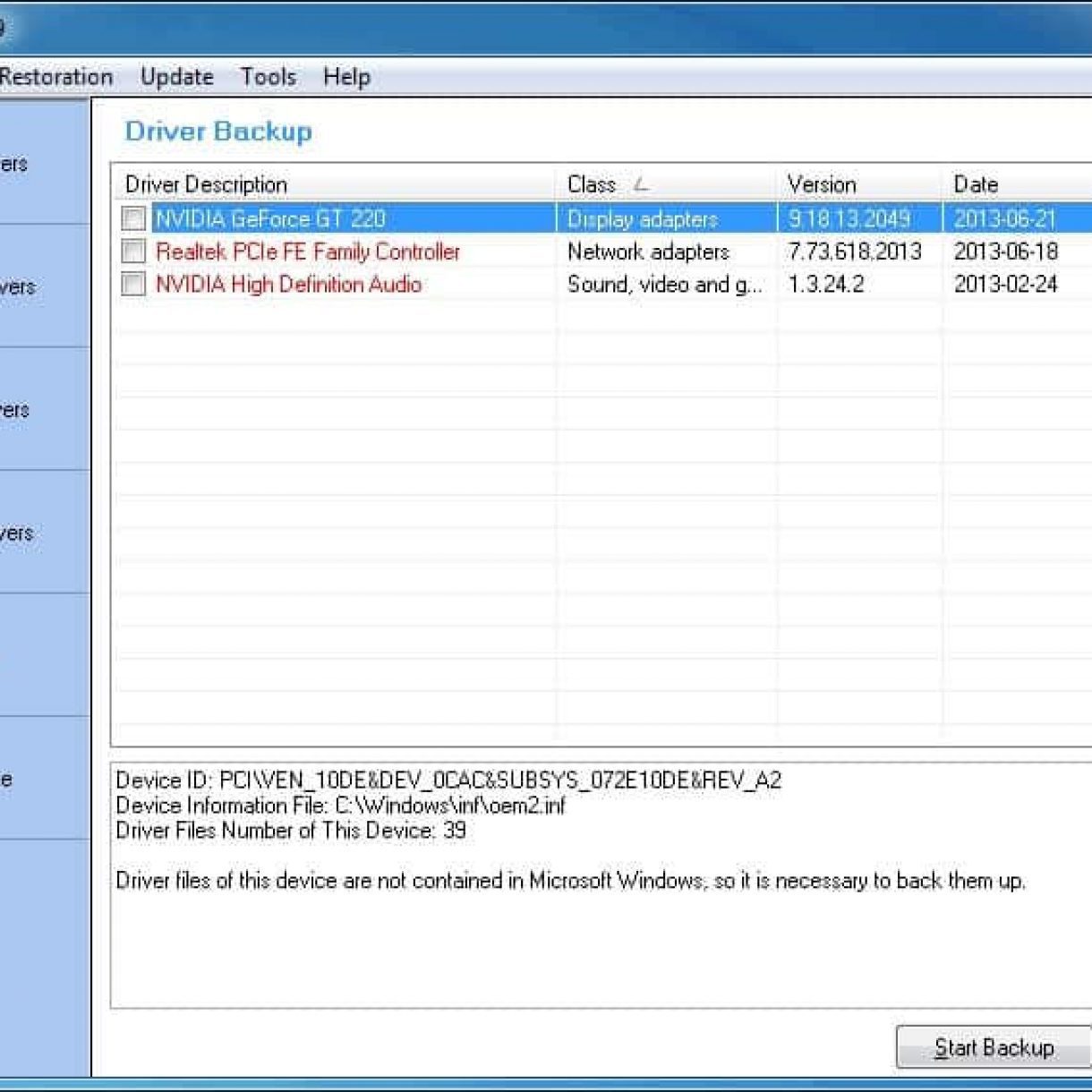 Driverbackup