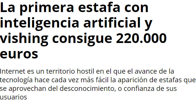 estafa inteligencia artificial