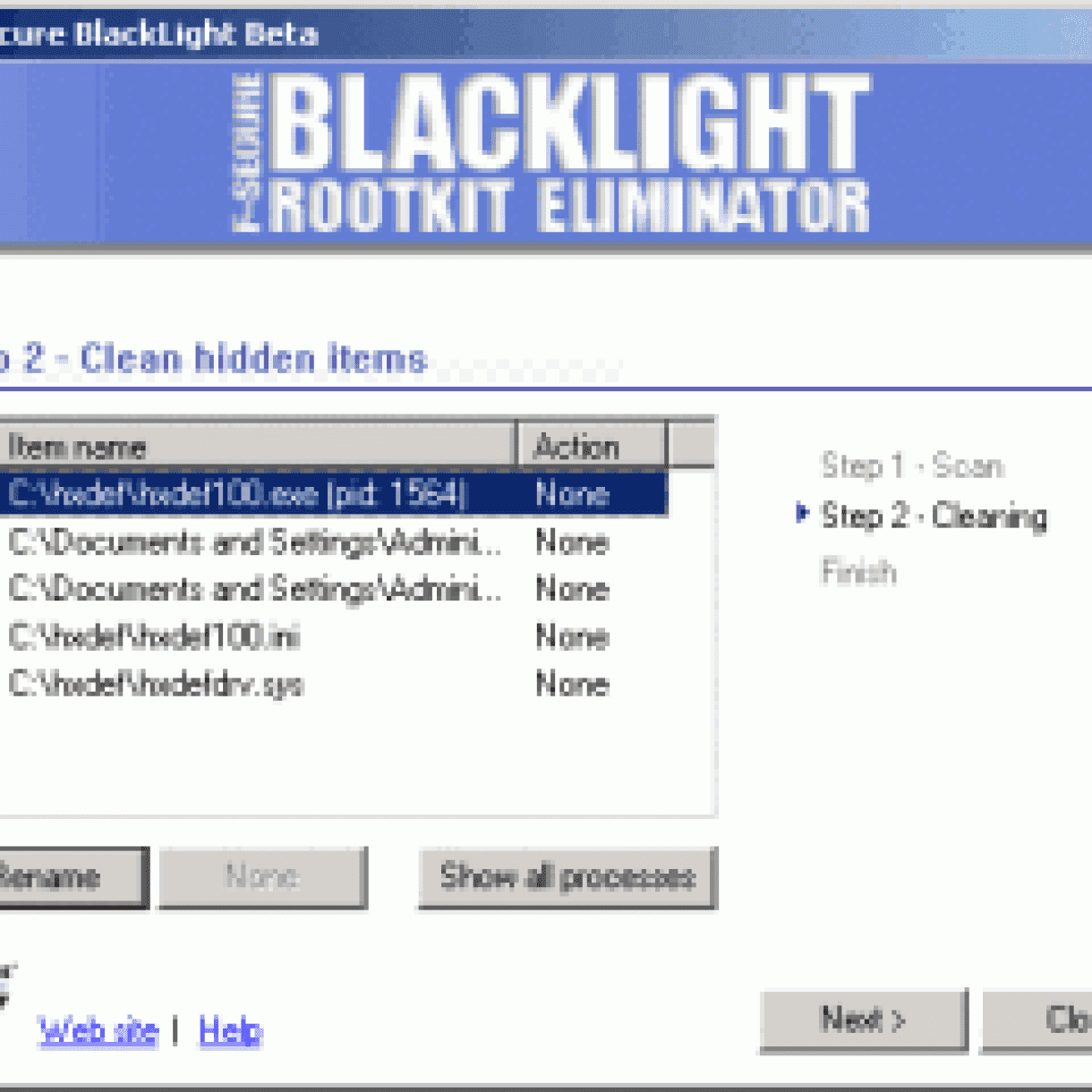 F secure blacklight 1