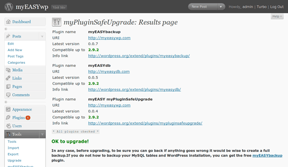Resultados mypluginsafeupgrade