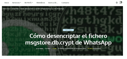 Keyword SEO Desencriptar WhatsApp