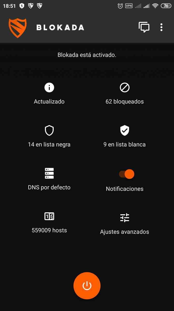 Blokada: un excelente bloqueador de publicidad para Android blokada