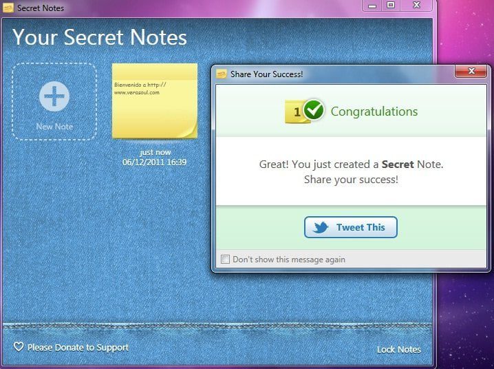 Secret Notes - Notas