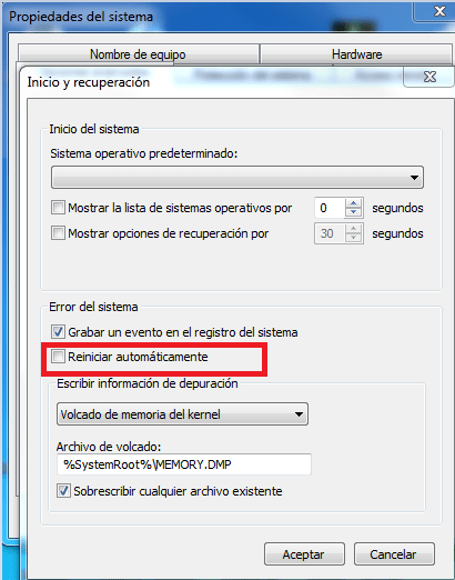 Como Desactivar El Reinicio Automatico De Windows 7