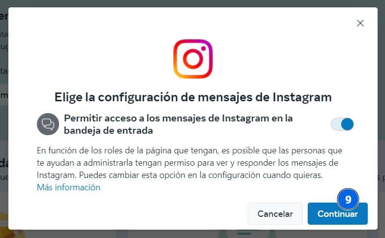 Conectando Facebook con Instagram 2