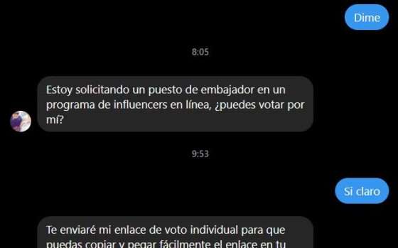 Conversacion De Ingenieria Social En Instagram