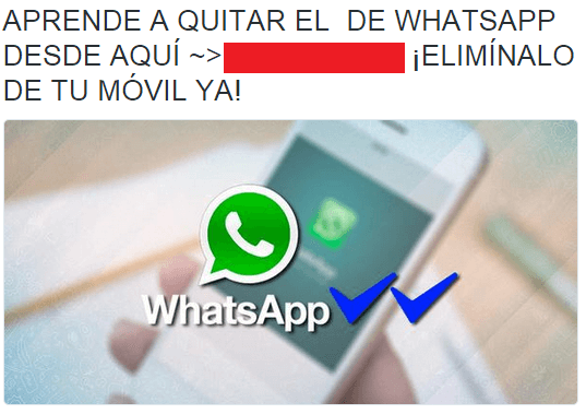 Eliminar Doble Check Azul