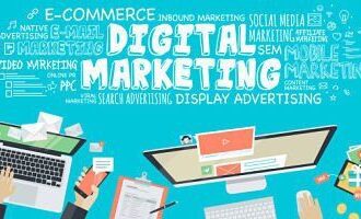 Flat Design Illustration Concept For Digital Marketing