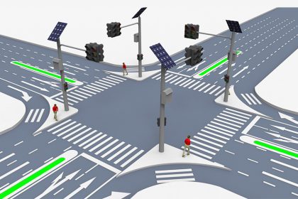 Paneles Solares En Los Semaforos