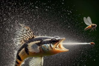 Pez Arquero En Accion