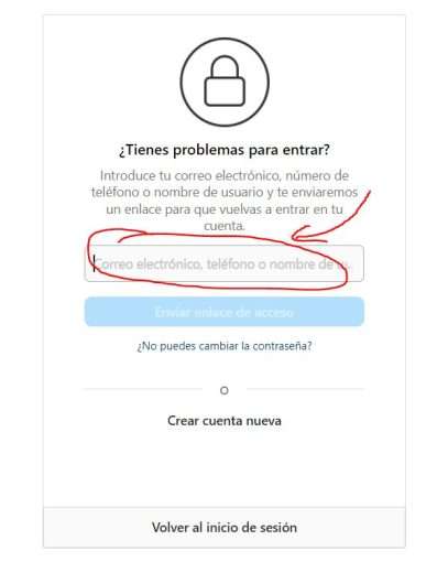 Recuperar Contraseña Instagram con Usuario