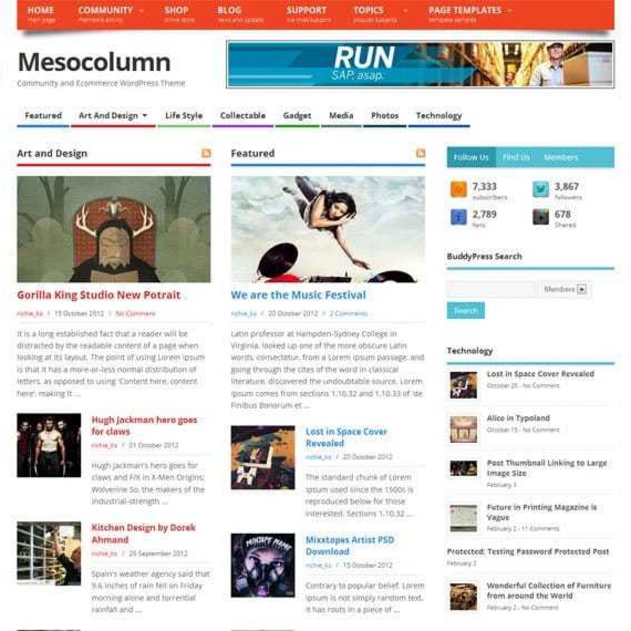 Mesocolum: Una Plantilla Wordpress Minimalista Tipo Magazine