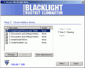 F-Secure Blacklight 2.2.1070