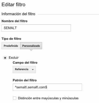 Filtro Semalt