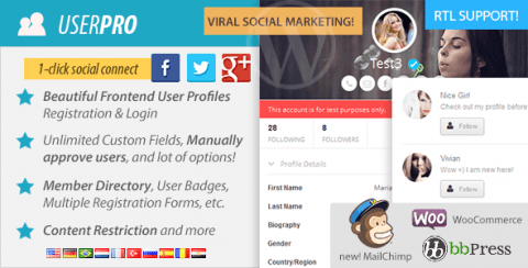 UserPro - User Profiles with Social Login v2.1