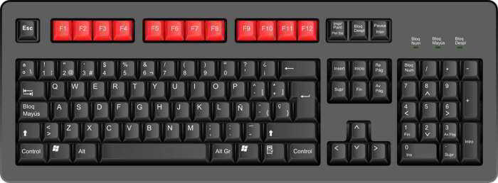 ¿Para qué sirven las teclas del F1 al F12 del teclado?