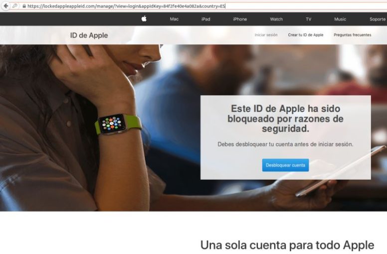 Web Phishing de Apple